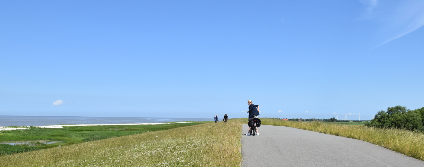 Campen Nordsee Krummhörn Deich Radweg