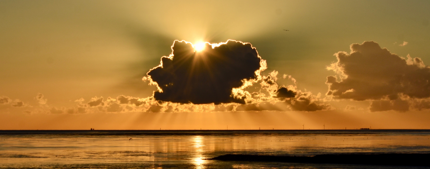 Sonnenuntergang Loquard Nordsee Ostfriesland Krummhörn